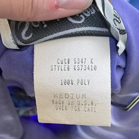 Vintage 70s–80s Saint Germain Paris Periwinkle Short-Sleeve Jumpsuit – Retro Dis - Picture 8 of 10